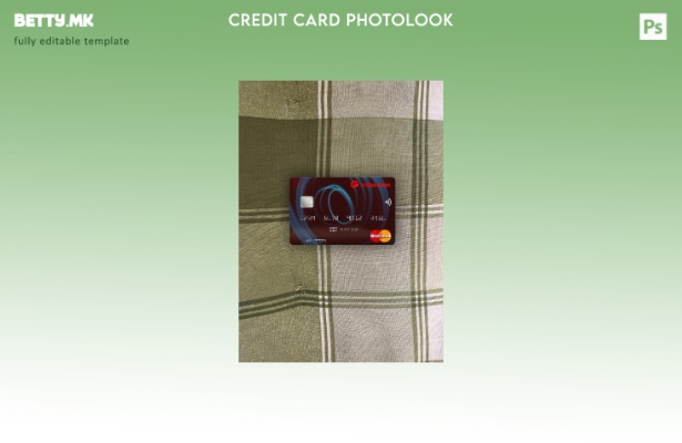 Модерен стил Јапонски Chiba Bank Mastercard photolook преден шаблон